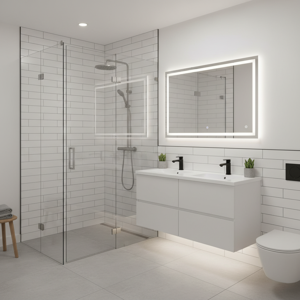 Modern Bathroom Renovation Missouri City TX - Tell Projects