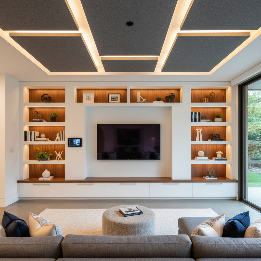 Family Room Entertainment Centers - Tell Projects Missouri City TX