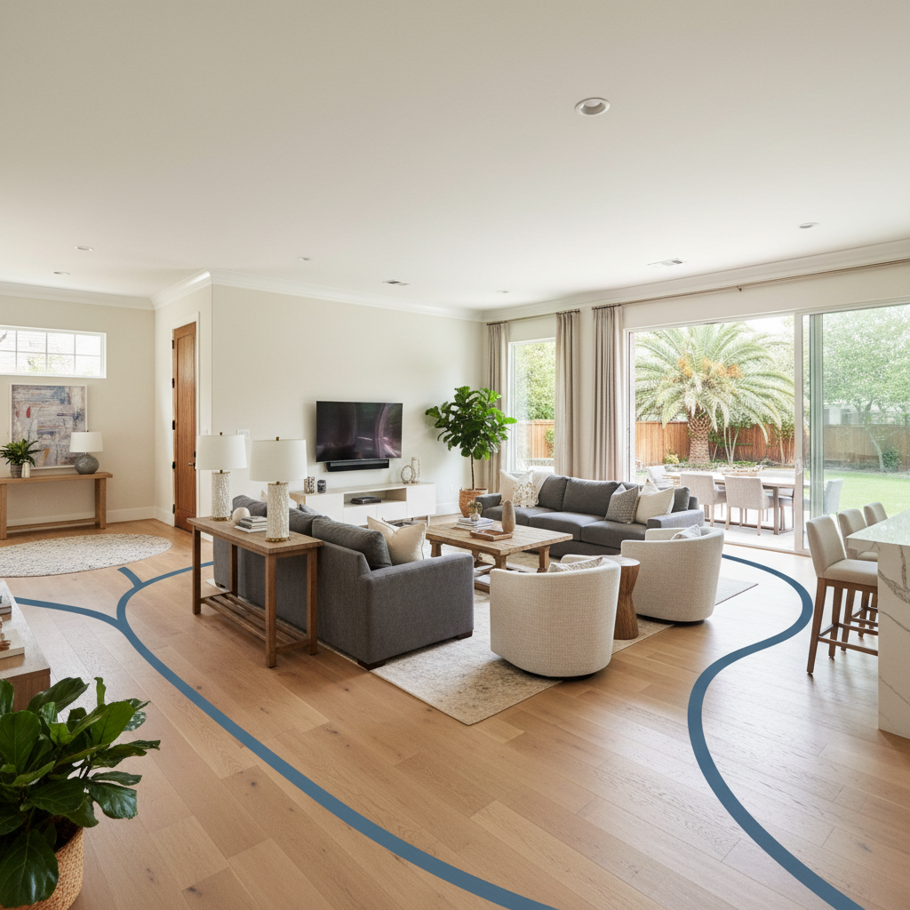 Furniture & Traffic Flow Planning - Tell Projects Missouri City TX