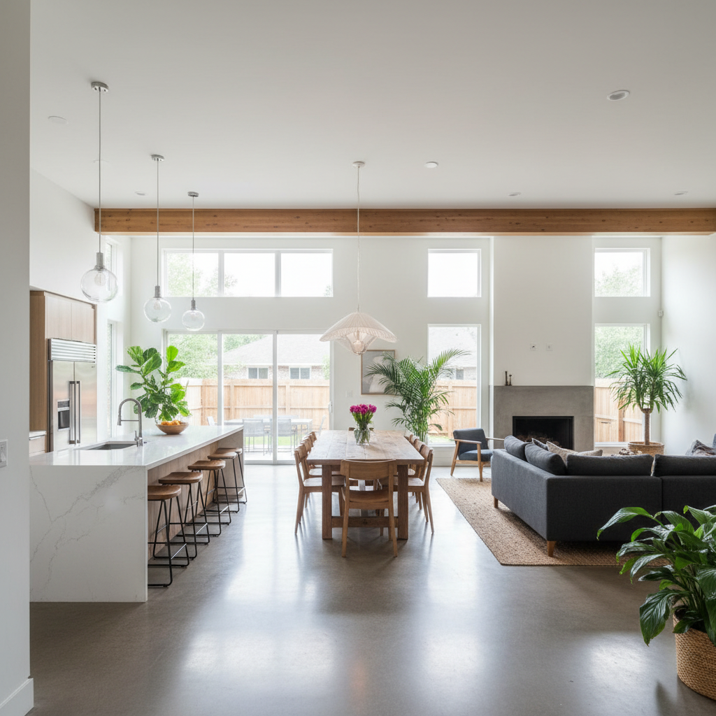 Open Concept Space Planning - Tell Projects Missouri City TX